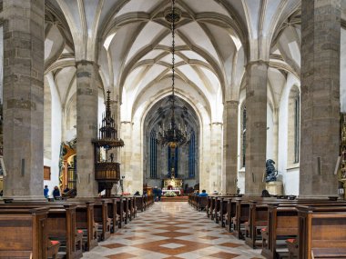 St. Martin Gotik Katedrali İçişleri, Katolik Taç Giyme Töreni Kilisesi, Bratislava, Slovakya.