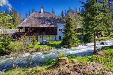 Zuberec açık hava müzesi, Slovakya köy müzesi, kasaba evi, Slovakya.