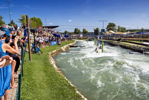 stock image Wild water in Cunovo, Kayak cross, Bratislava, Slovakia.