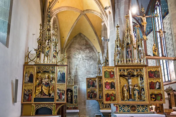 Interior Basilica Egidius Bardejov Unesco Altar Master Paul Levoca Slovakia — Stock Photo, Image
