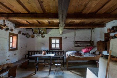 Slovakya 'nın Slovakya köyü müzesi Bardejov' da Skanzen.