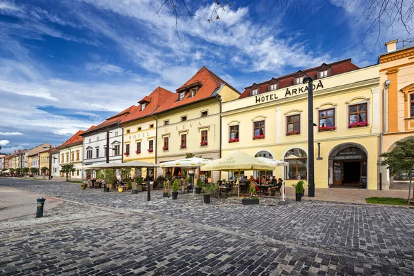 Historisch Plein Levoca Hotel Arkadia Hotel Leva Slowakije — Stockfoto