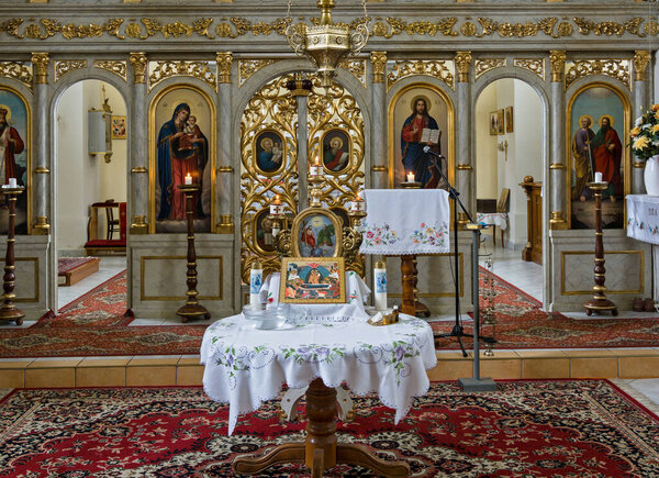 Греко-католическая церковь Вознесения Господня в Сумиаке, интерьер, Словакия.