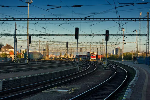 Bratislava 'daki ana istasyon, Slovakya Cumhuriyeti Demiryolları, tren istasyonu, Slovakya.