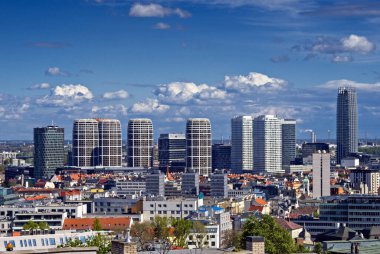 Bratislava, Eurovea Tower ve Mlynske Nivy Bratislava, Slovakya.