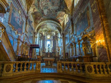 St. Emeram Piskopos Katedrali, Kilisenin içi, Nitra, Slovakya,