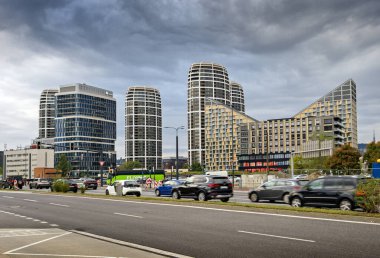 Bratislava, Slovakya 'da modern inşaat.