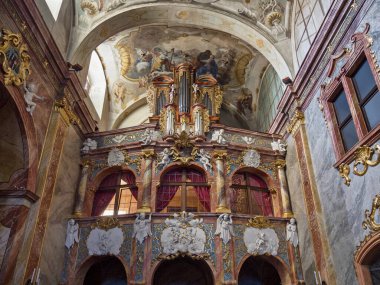 St. Emeram Barok Katedrali, Organ, Nitra Şatosu, Slovakya.