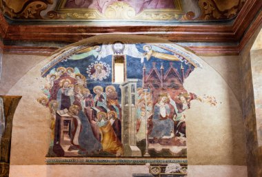 St. Emeram Barok Katedrali, fresk, Nitra Şatosu, Slovakya.