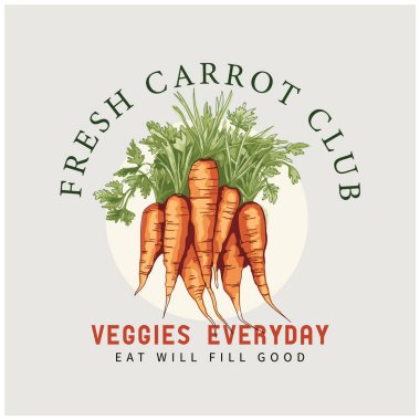 Taze sebze resimleri, tişört izi için. Havuç, klasik tişört tasarımı. Taze havuç kulübü. Havuç posteri ve diğer kullanım alanları