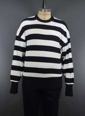 Bayanlar çizgili uzun kollu ter