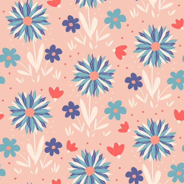 Hand Drawn Cute Seamless Vector Pattern Background Illustration Colorful Pastel — Archivo Imágenes Vectoriales