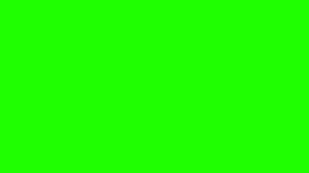 緑の背景に3色の矢印アニメーションの形 ビジネスとサービスのコンセプト — ストック動画