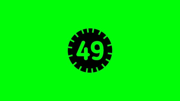 Countdown Tekenfilm Animatie Nummer Tot Groen Scherm Animatienummer Groene Achtergrond — Stockvideo