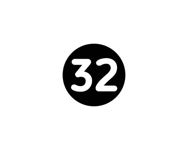 Eine Illustrierte Zahl Flaches Schwarzes Farb Symbol Auf Weißem Hintergrund — Stockfoto