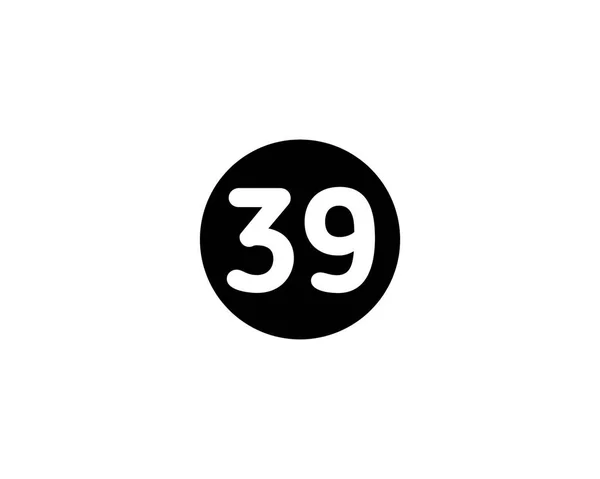 Иллюстрированный Номер Плоская Черная Икона Выделенная Белом Фоне — стоковое фото
