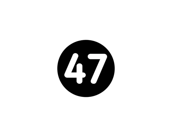 Ілюстрована Ікона Номер Плоский Чорний Колір Ізольовано Білому Тлі — стокове фото