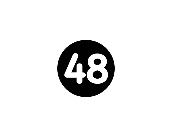 Иллюстрированная Цифра Плоский Черный Цвет Икона Изолированы Белом Фоне — стоковое фото