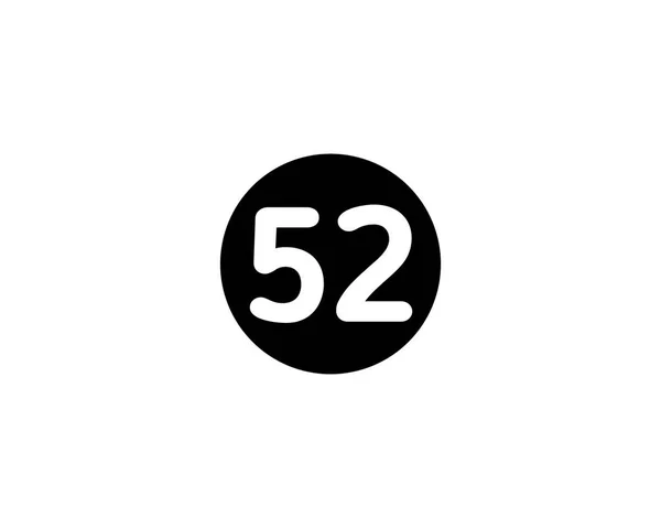 Иллюстрированный Номер Плоская Икона Черного Цвета Выделенная Белом Фоне — стоковое фото