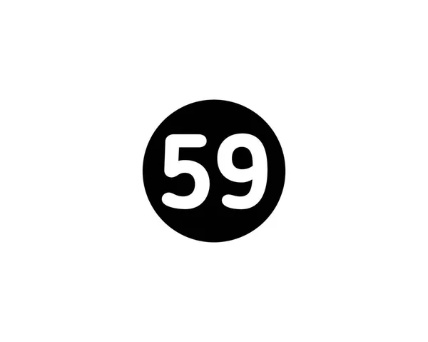 Иллюстрированное Число Плоский Черный Цвет Икона Изолированы Белом Фоне — стоковое фото