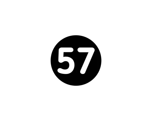 Иллюстрированный Номер Плоский Черный Цвет Икона Изолированы Белом Фоне — стоковое фото