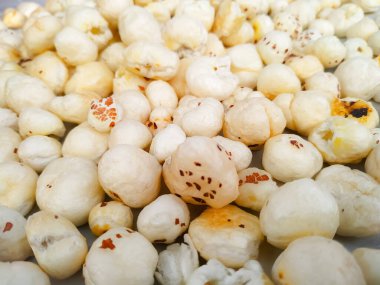 Full frame shot of Fox nuts. Selective focus