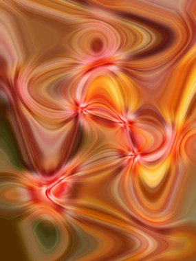 A 3D rendering multicolor digital abstract creative background made of curved shapes.