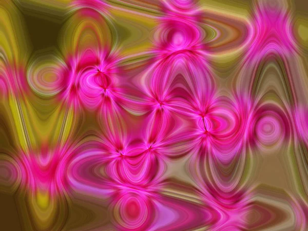 A 3D rendering of an abstract pink and lite yellow wavy psychedelic background. Abstract creative wallpaper