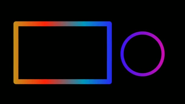 Animated Colorful Neon End Screen Versi Video Template Design Suitable — Vídeos de Stock