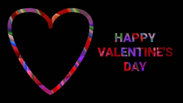 Днем Влюбленных Днем Влюбленных Поздравляем Днем Святого Валентина — стоковое видео