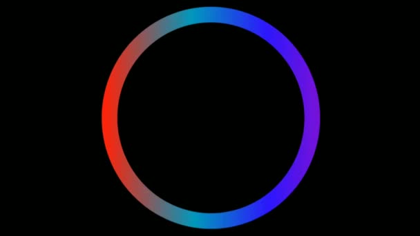 Płynne Pętli Okrągły Okrągły Obrazek Ramki Kolorowym Tonem Neon Kolor — Wideo stockowe
