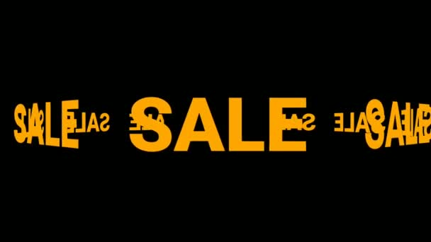 Жовтий Текст Продажу Круглий Абстрактний Символ Продажу Шаблону Ідеальне Відео — стокове відео