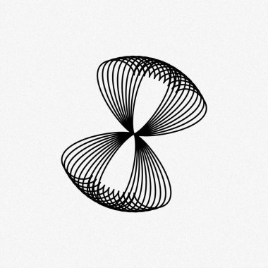 A 3D rendering half geometrical isolated on white background