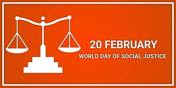 World Day of Social Justice. flat 3D illustration