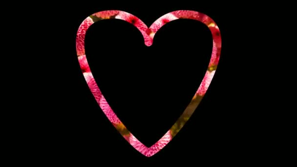 Colorful Animated Heart Shape Text Black Friday Sale Black Background — Videoclip de stoc