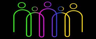 Inclusion and diversity infographic illustration set, people 3D logo for website