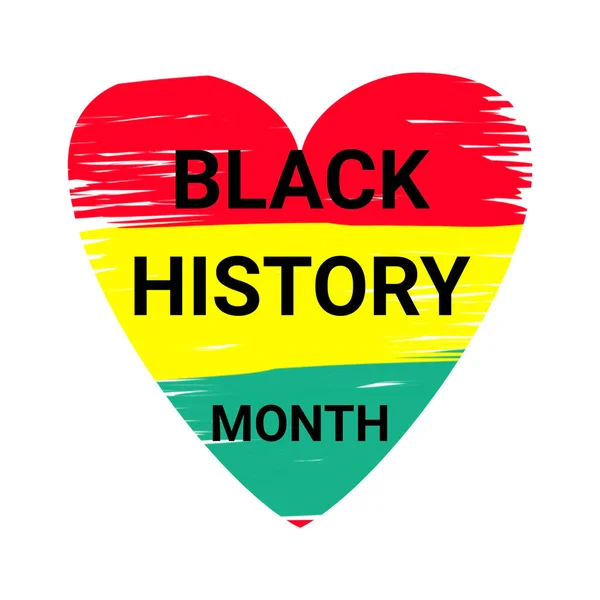 Black History Month. 3D illustration of a heart with the inscription Black History Month.
