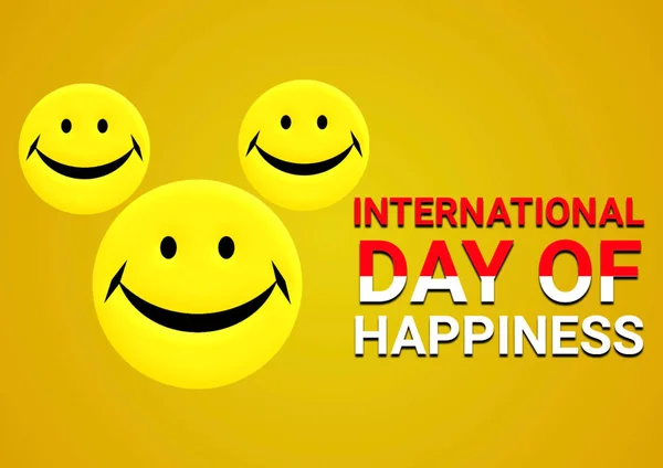 Illustration Graphic International Day Happiness Good International Day Happiness Celebration — Zdjęcie stockowe