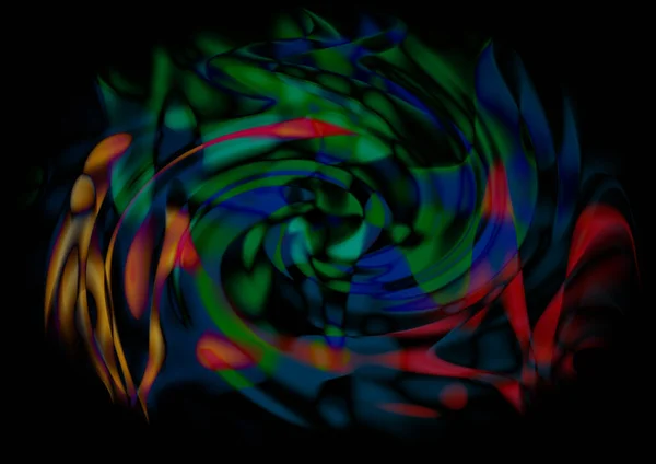 Abstract Background Multicolored Lines Waves Black Background — Φωτογραφία Αρχείου