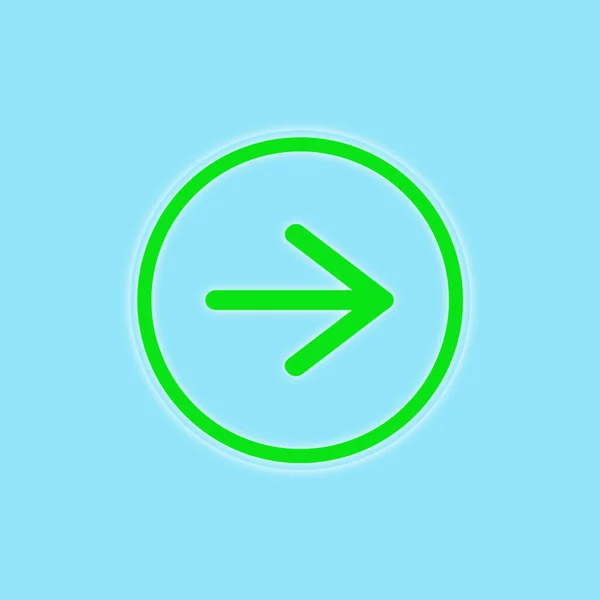 Freccia Segno Icona Prossimo Bottone Simbolo Navigazione Illustrazione — Foto Stock