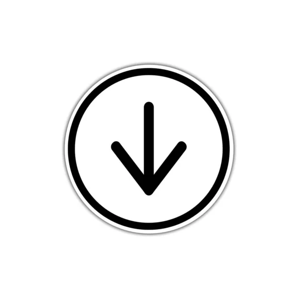 Web Button White Background Arrow Flat Design — Stock Photo, Image