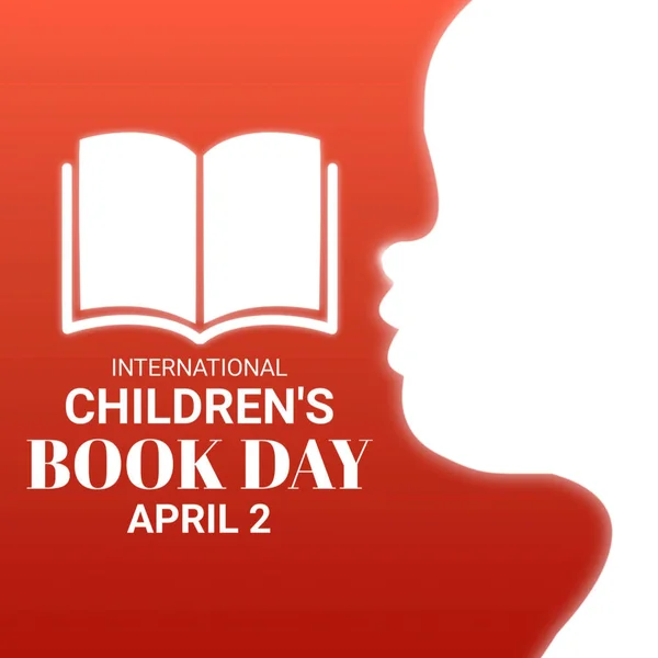 International Children\'s Book Day design on gradient background . April 2. Holiday concept. Template for background, banner, card, poster with text inscription.
