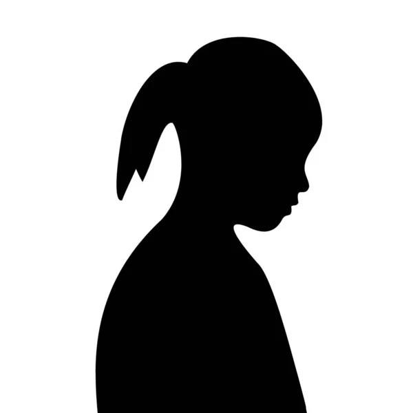 Silhouette Eines Kindes Auf Weißem Hintergrund Symbol Des Kindes — Stockfoto