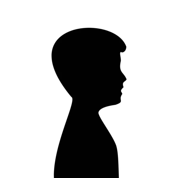 Illustration Silhouette Eines Männerkopfes Auf Weißem Hintergrund — Stockfoto
