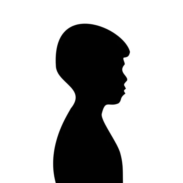 Beyaz Arka Planda Bir Çocuğun Silueti Çocuğun Sembolü — Stok fotoğraf