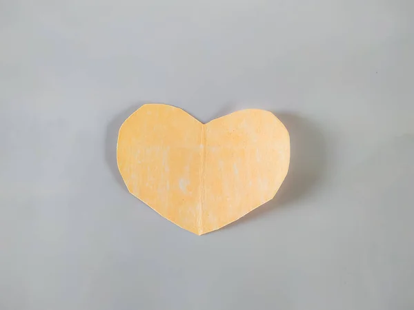 Бумажное Сердце Белом Фоне День Святого Валентина Любовь — стоковое фото