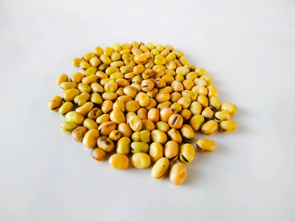 Широкий Семян Фасоли Белом Фоне Вид Сверху — стоковое фото