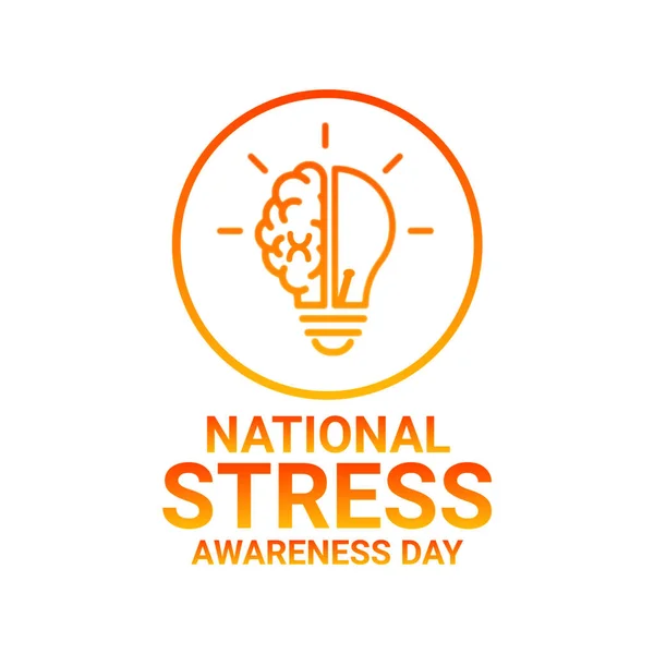 National Stress Awareness Day illustration Design Template. Creative Symbol or Icon Isolated on White Background