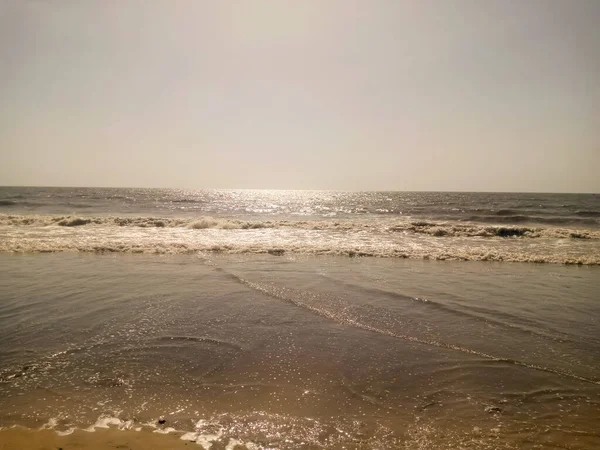 Пляж Утром Индия Морские Волны — стоковое фото