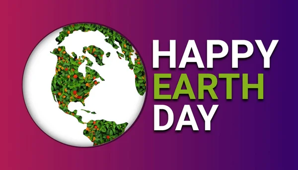 Feliz Dia Terra Ilustração Dia Mundial Ambiente Cartão Saudação — Fotografia de Stock